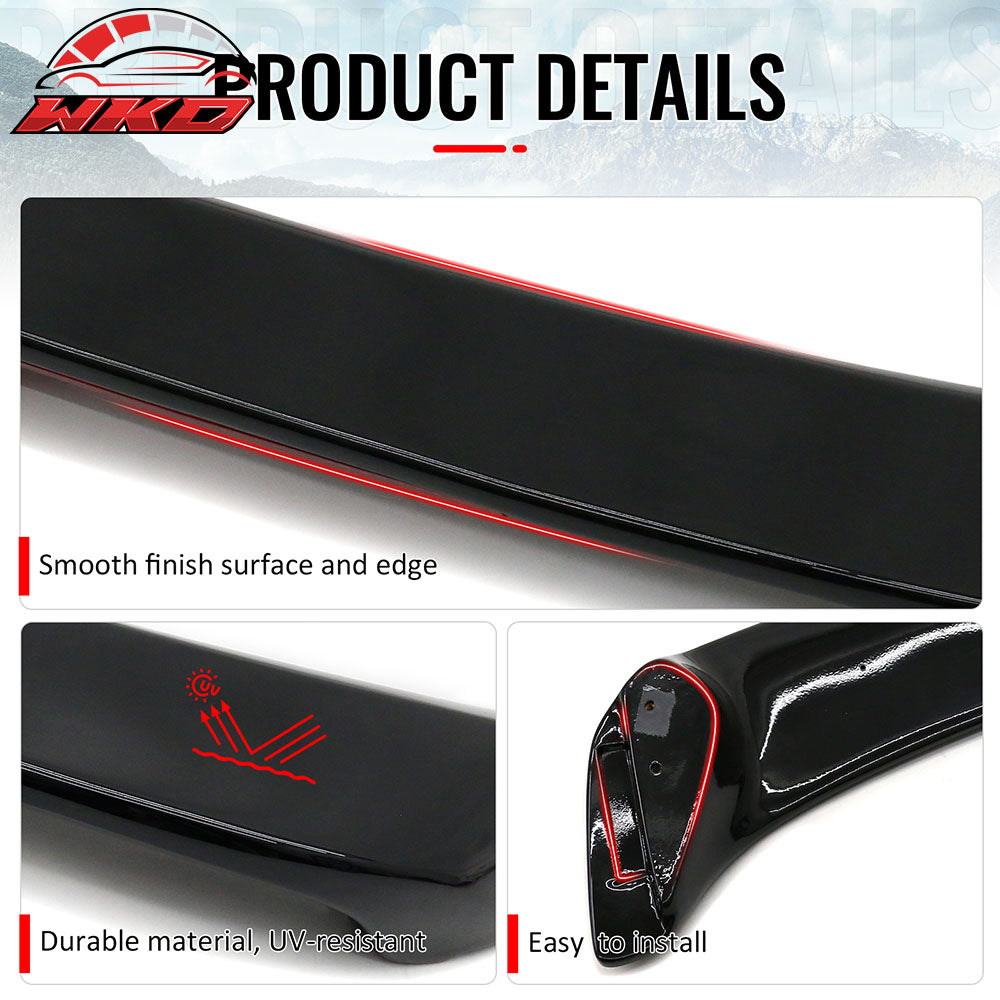 Fits 93-01 Subaru Impreza Sedan Coupe Rear Trunk Spoiler W/LED Light Gloss Black