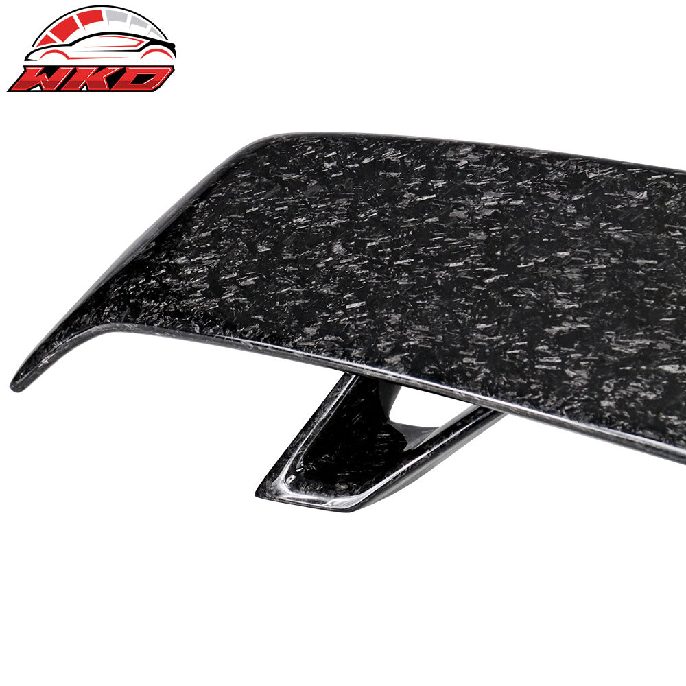 Universal Racing Rear Trunk Spoiler Lip Wing Added on Forged Carbon Fiber CF