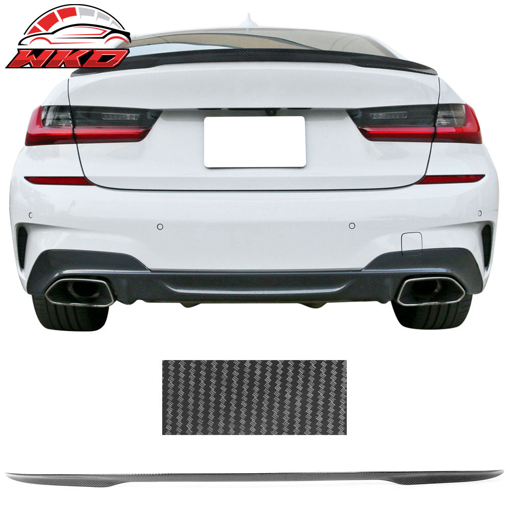 Fits 19-26 BMW 3-Series G20 G80 M3 P Style Rear Trunk Spoiler Real Carbon Fiber