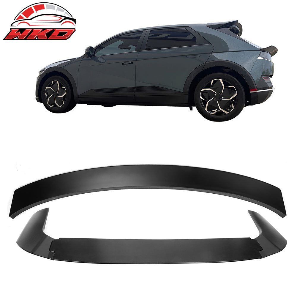 Fits 22-24?Hyundai Ioniq 5 Rear Trunk Spoiler + Roof Spoiler Lip Matte Black ABS