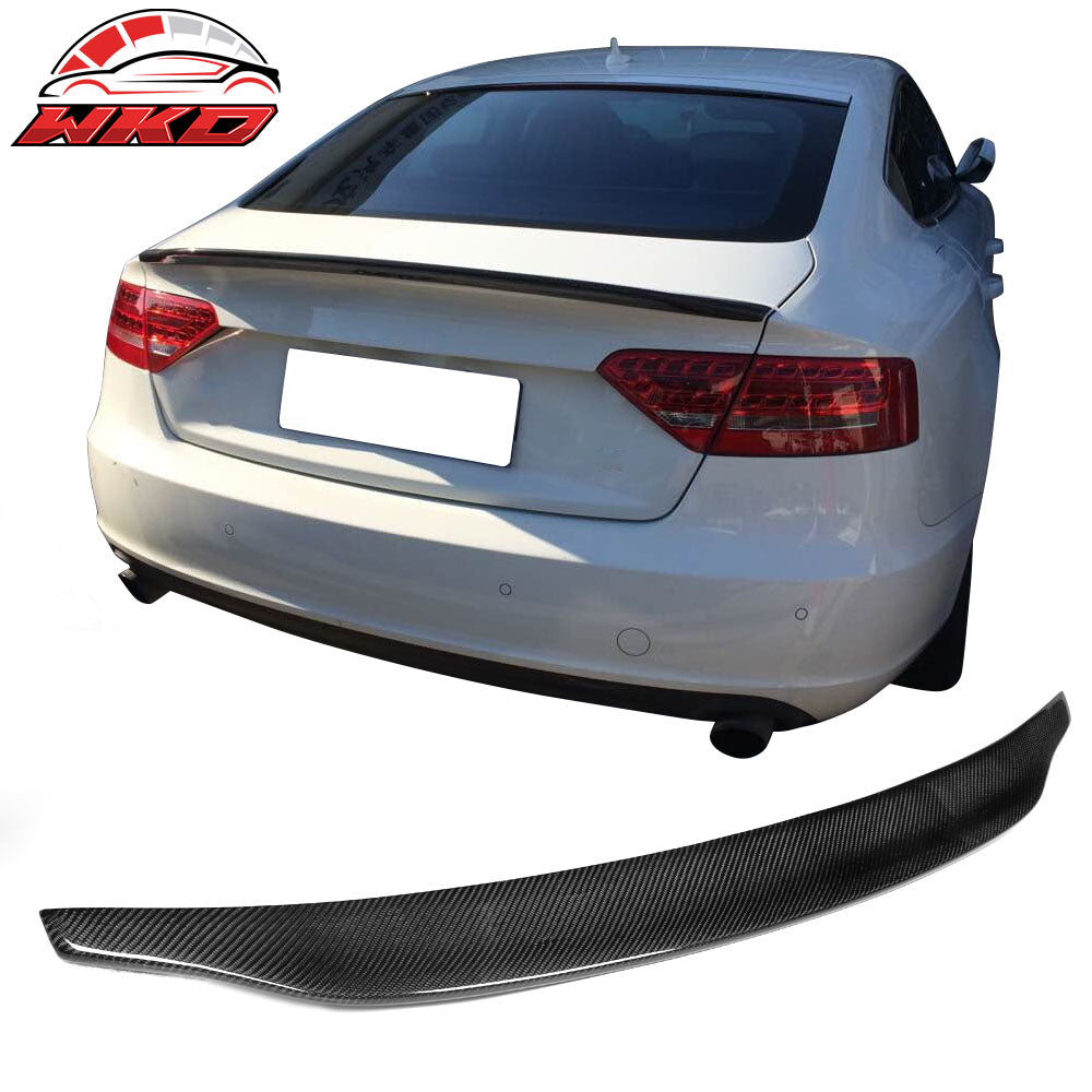 Fits 08-17 Audi A5 B8 CA Rear Trunk Spoiler Wing Carbon Fiber FRP