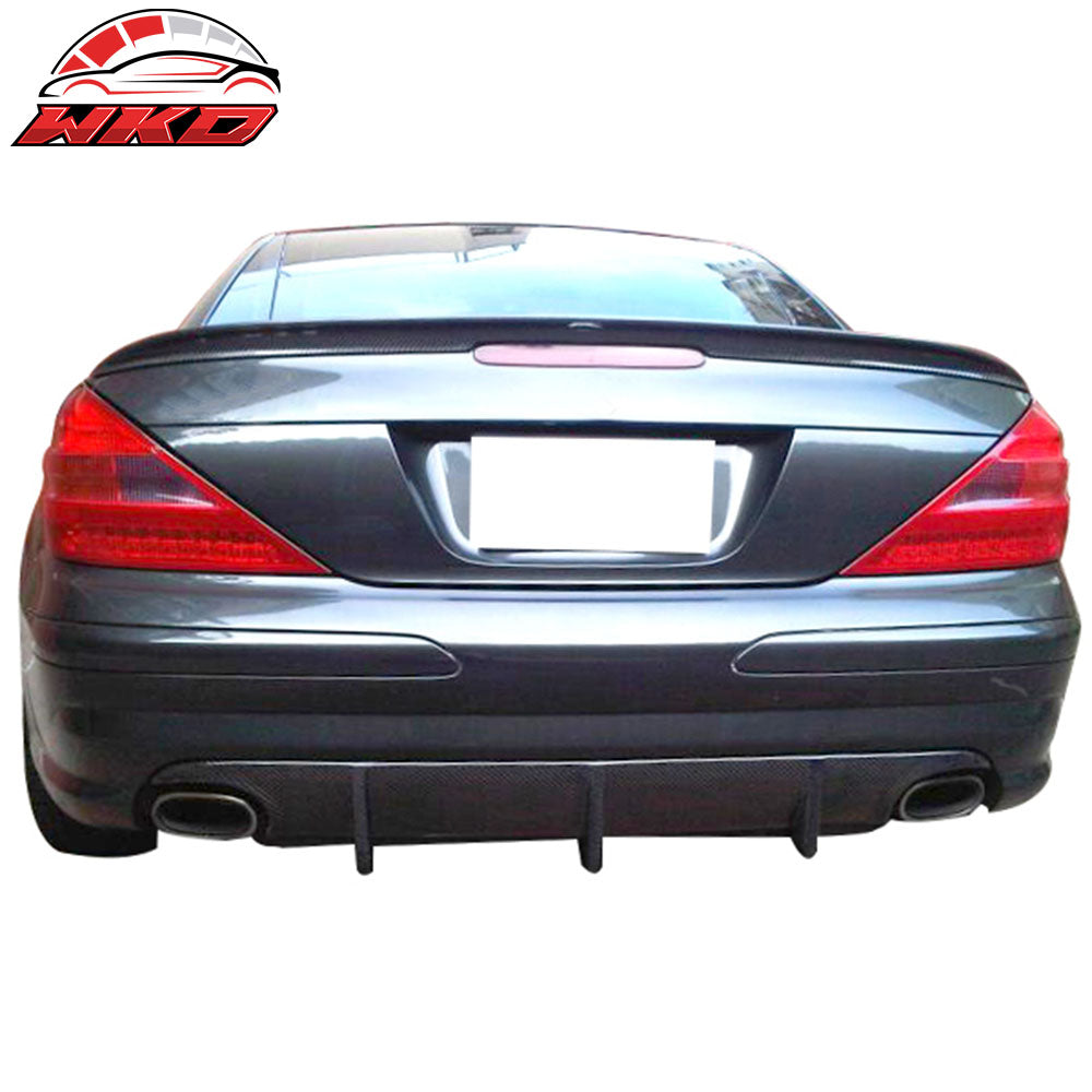 Fits 03-11 Benz R230 SL-Class AMG Style Rear Trunk Spoiler Wing Carbon Fiber CF