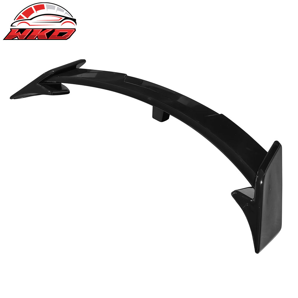 Fits 17-25 Tesla Model 3 GT Style Rear Trunk Spoiler Wing Lip Gloss Black ABS