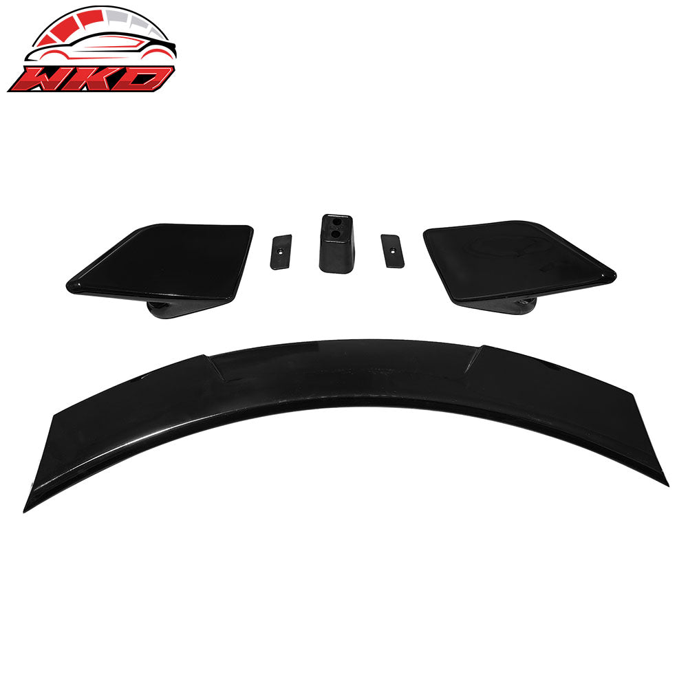 Fits 17-25 Tesla Model 3 GT Style Rear Trunk Spoiler Wing Lip Gloss Black ABS