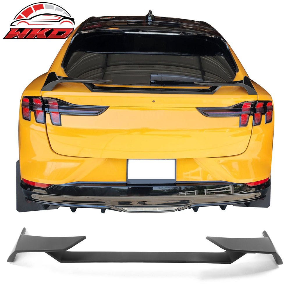 Fits 21-25 Ford Mustang Mach-E 3PCS Rear Trunk Spoiler Wing Lip ABS Matte Black