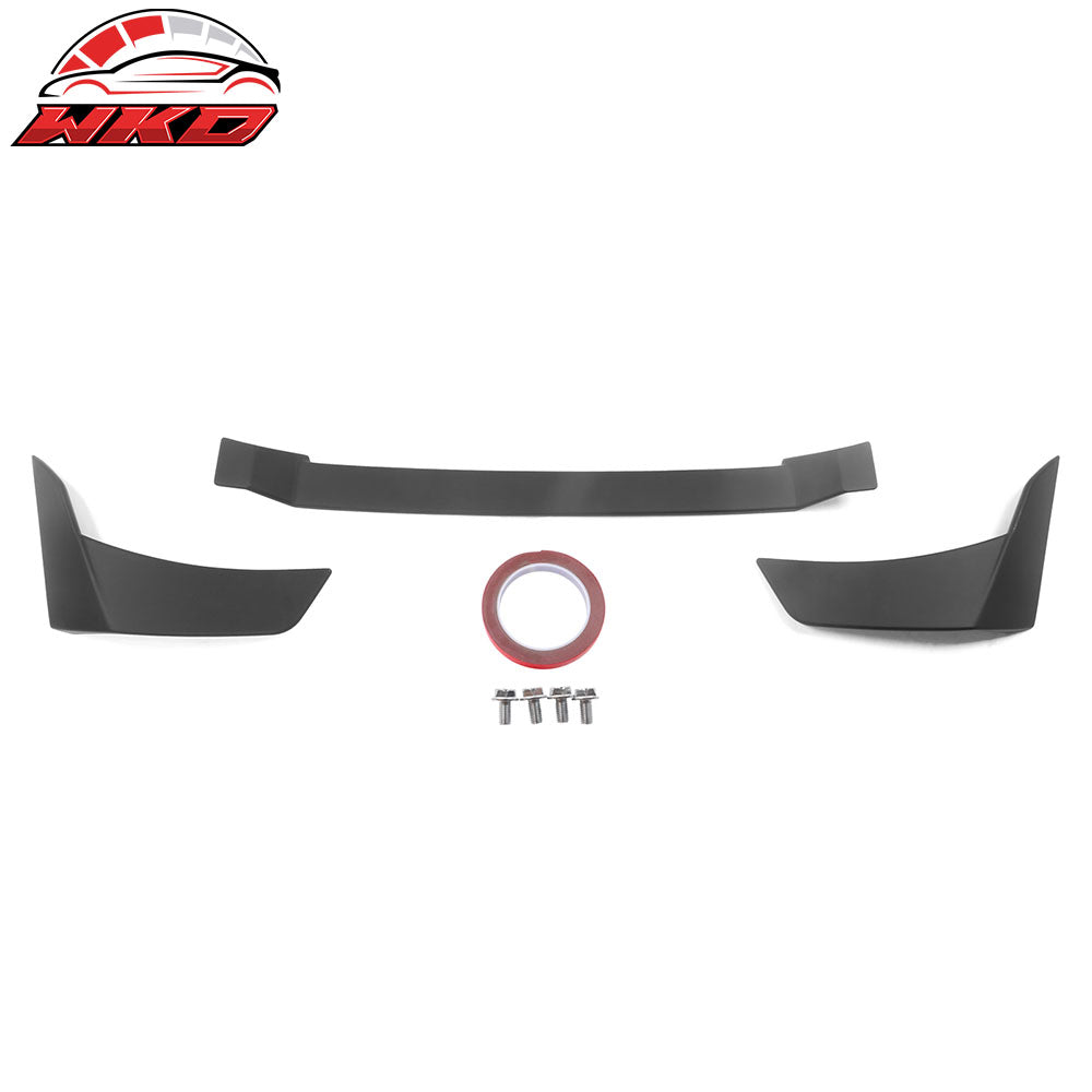 Fits 21-25 Ford Mustang Mach-E 3PCS Rear Trunk Spoiler Wing Lip ABS Matte Black