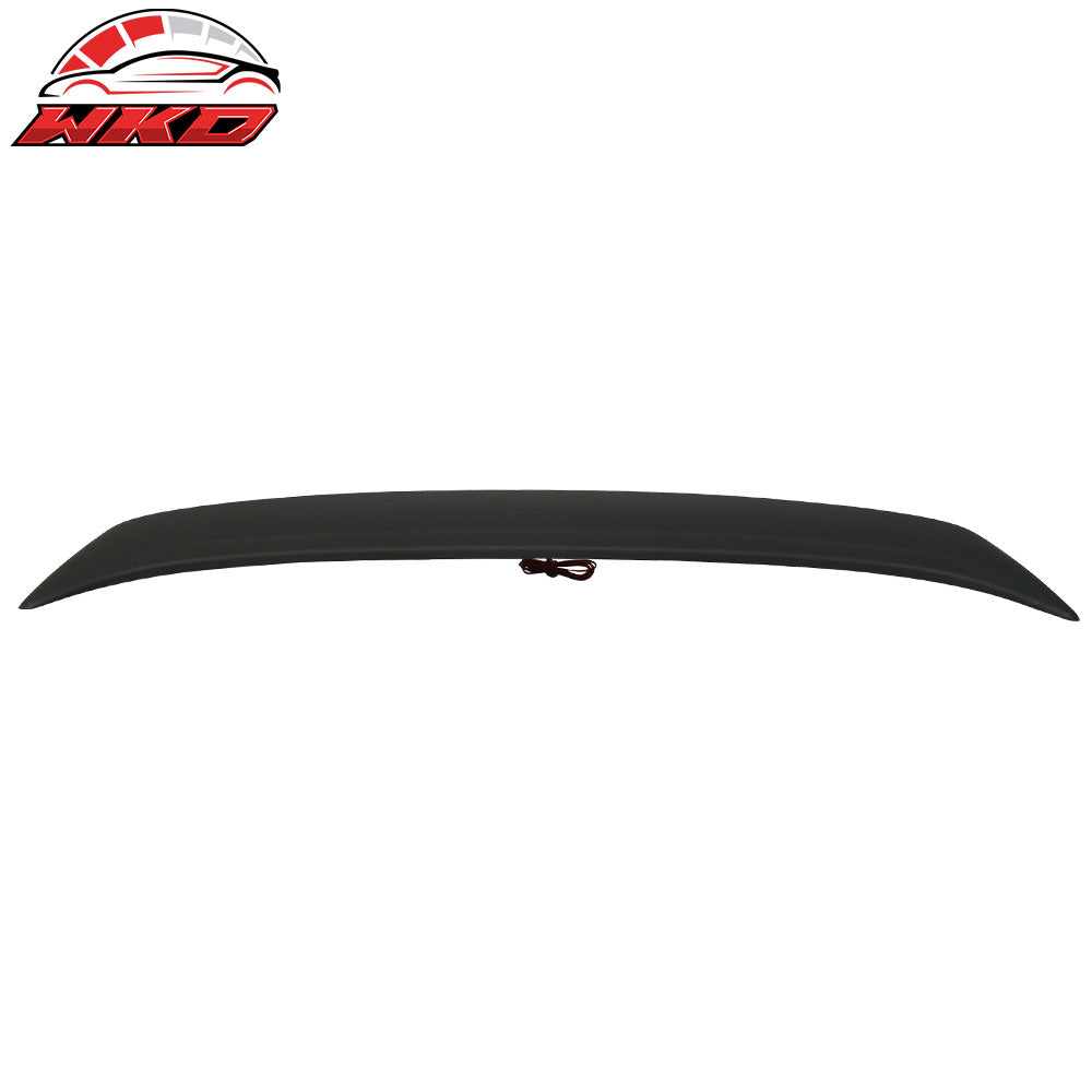 Fits 13-19 Nissan Sentra Rear Trunk Spoiler Wing Lip ABS & LED Light Matte Black