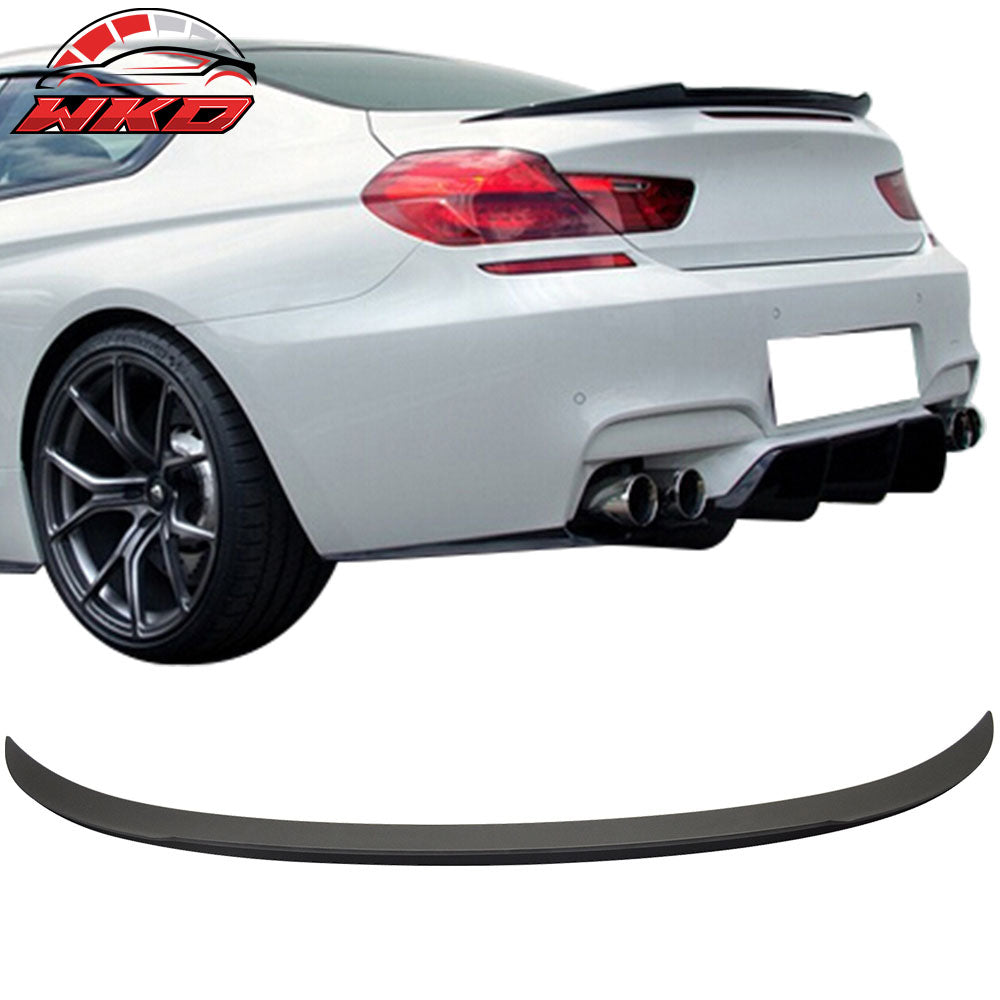 Fits 12-18 BMW F12 6 Series Convertible Rear Trunk Spoiler Wing ABS Matte Black