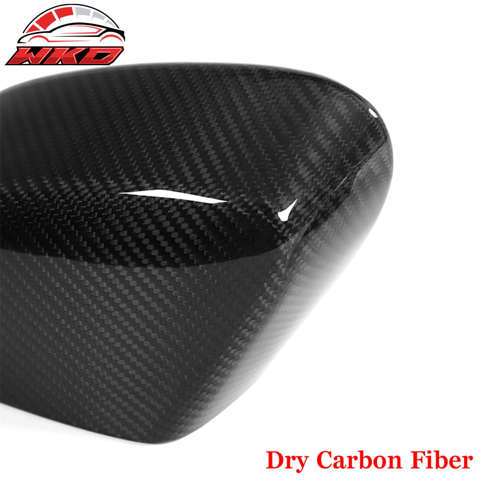 Dry Carbon Fiber For 20-25 Chevy Corvette C8 Gloss Black Rear View Mirror Covers
