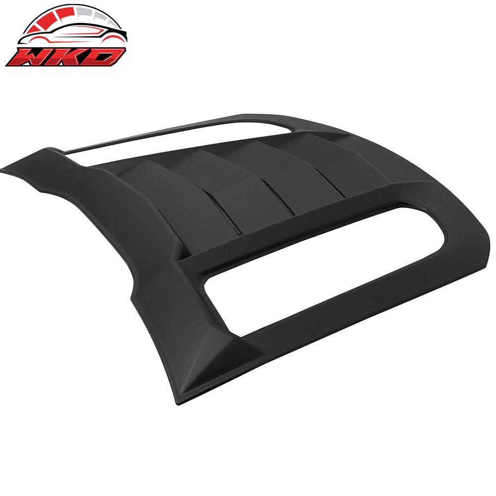 Fits 2024 Ford Mustang Coupe IKON V2 Rear Window Louver Cover ABS Matte Black