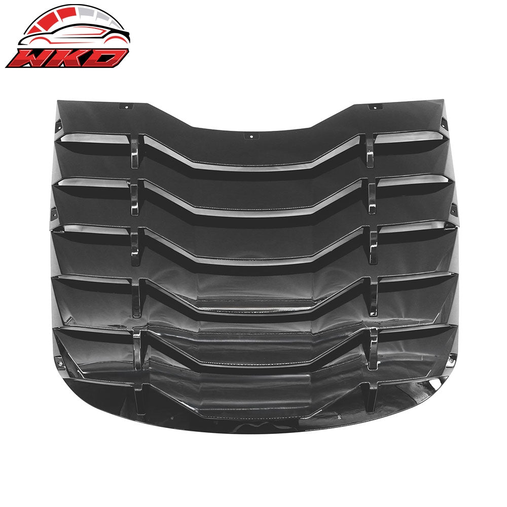 2024-26 Mustang Coupe IKON Rear Window Windshield Louver Cover ABS Gloss Black | Wholesale