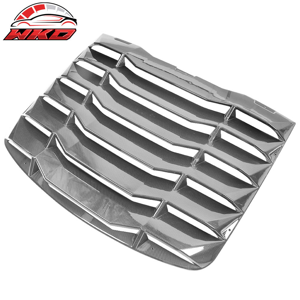 Fits 03-08 Nissan 350Z Carbon Fiber Print Rear Window Louvers IKON Style