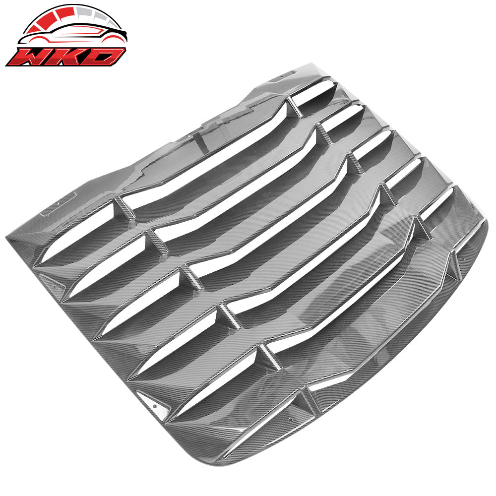 Fits 03-08 Nissan 350Z Carbon Fiber Print Rear Window Louvers IKON Style