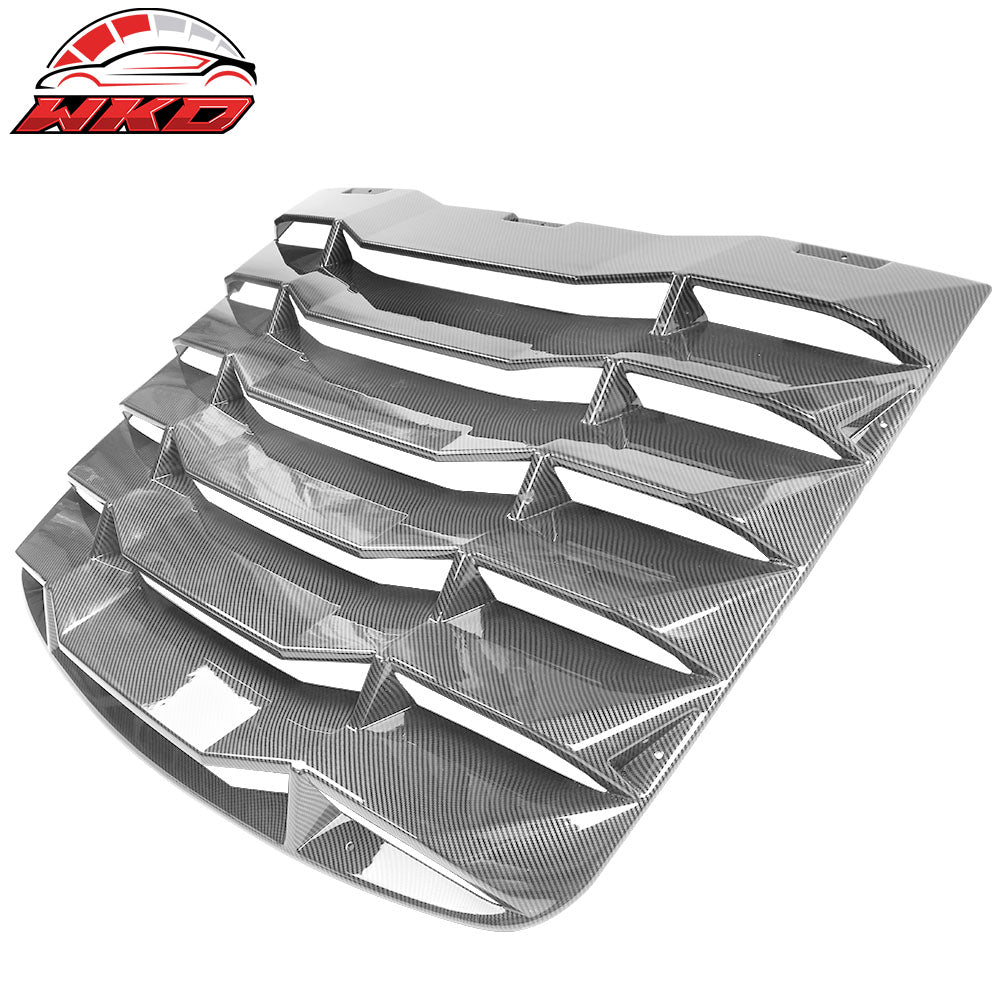 Fits 03-08 Nissan 350Z Carbon Fiber Print Rear Window Louvers IKON Style