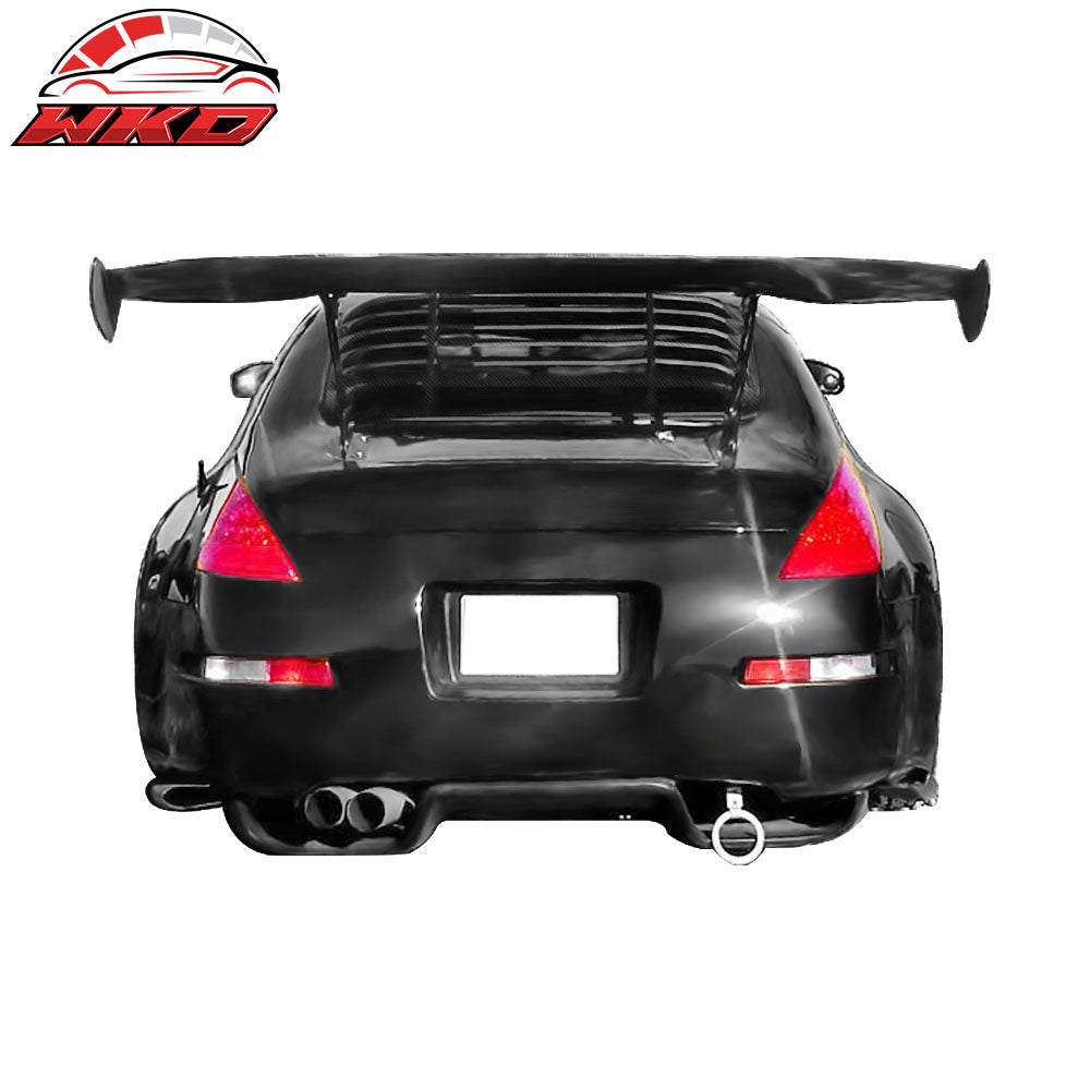Fits 03-08 Nissan 350Z Carbon Fiber Print Rear Window Louvers IKON Style