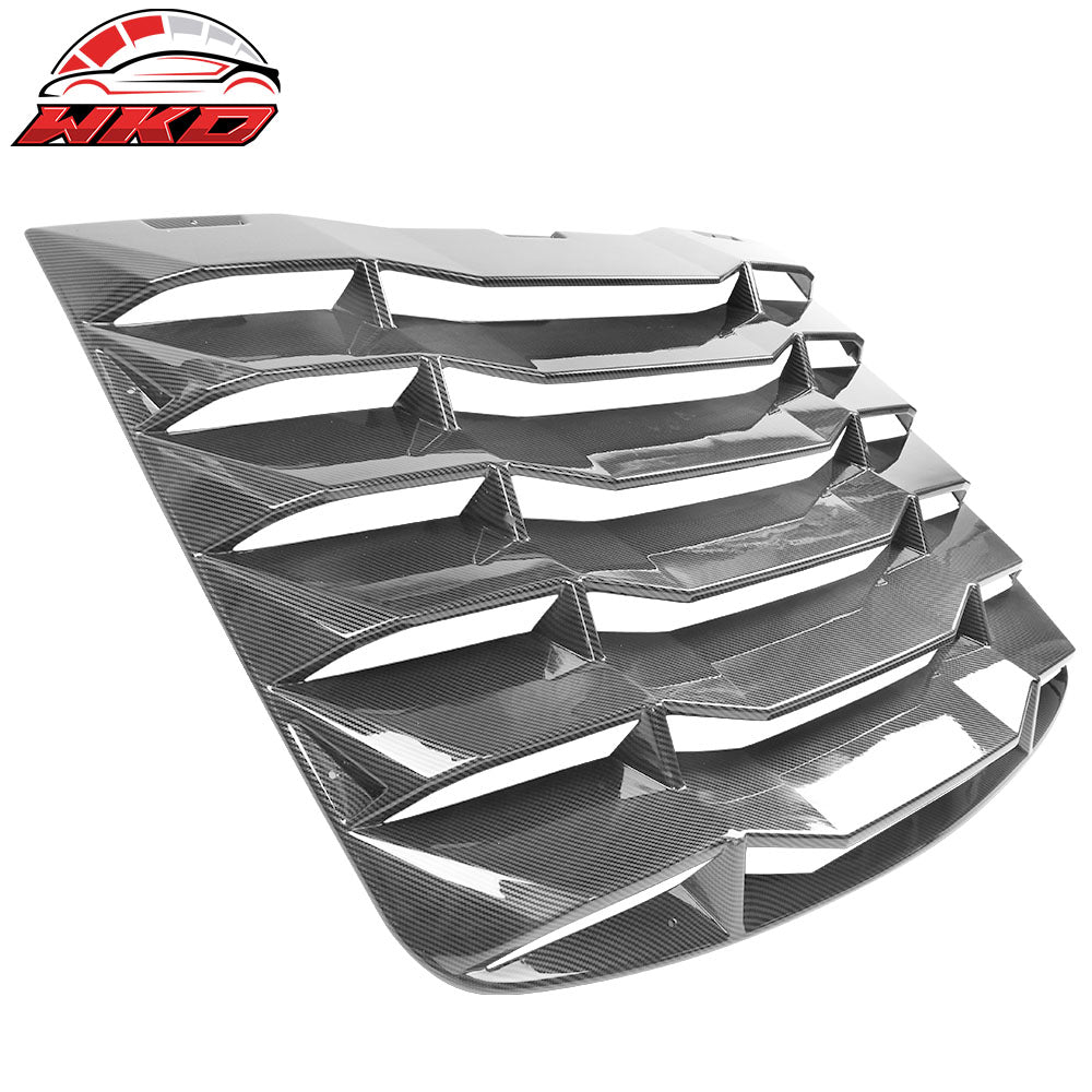 Fits 03-08 Nissan 350Z Carbon Fiber Print Rear Window Louvers IKON Style