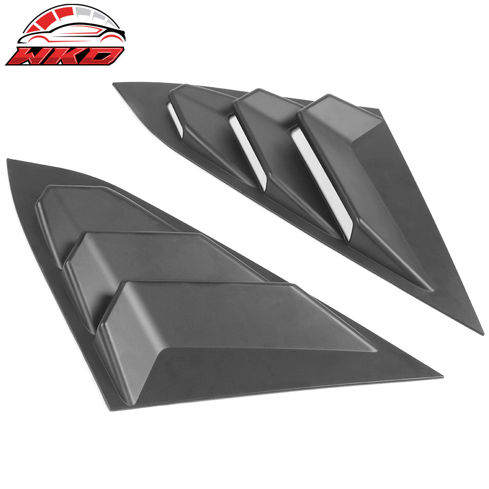 Fits 16-21 Honda Civic Sedan 4Dr Rear + Side Window Louvers Cover Unpainted ABS