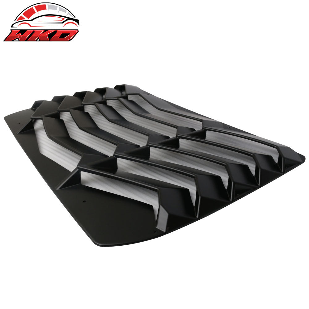 Fits 16-21 Honda Civic Sedan 4Dr Rear + Side Window Louvers Cover Unpainted ABS