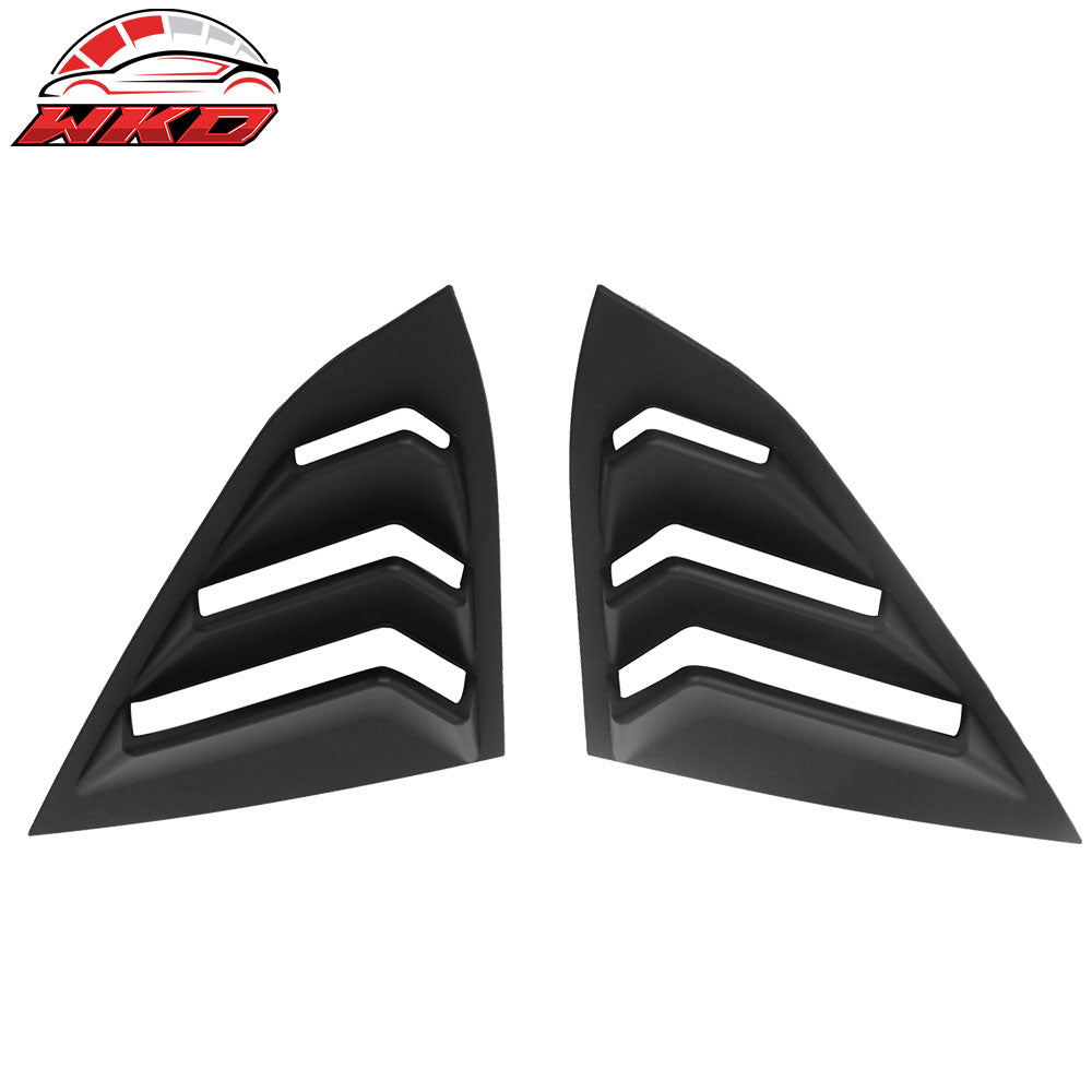 Fits 16-21 Honda Civic 4-Door Rear + Side Window Louvers Sun Shade Cover ABS