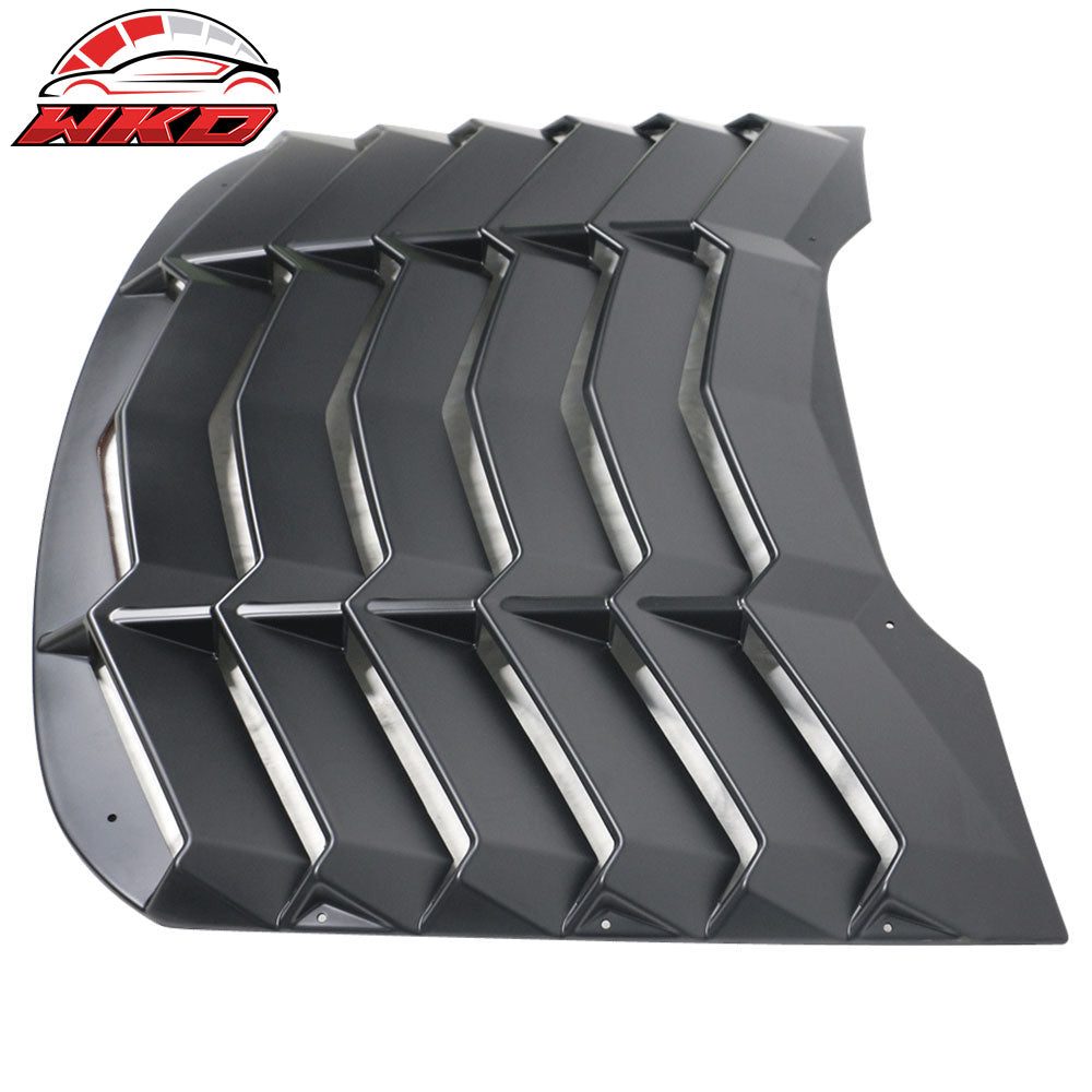 Fits 15-24 Ford Mustang Coupe IKON Style Rear Window Louver Sun Shade Cover ABS