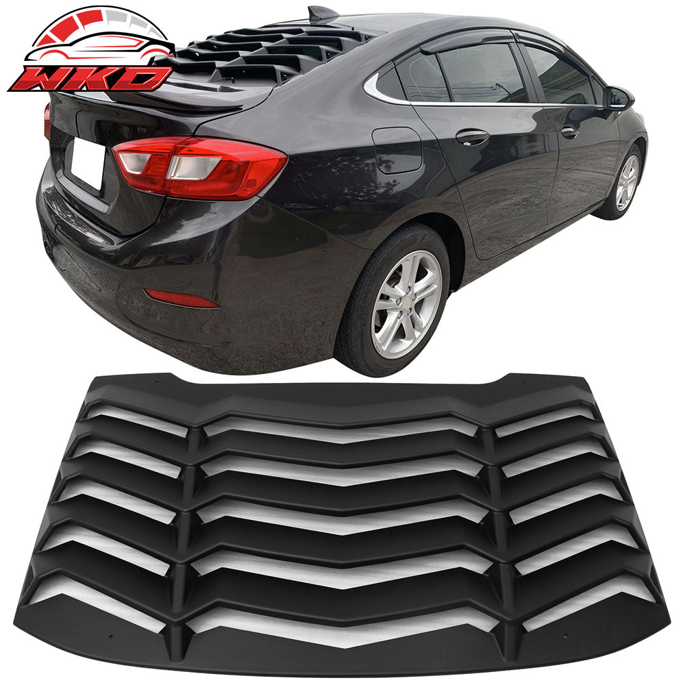 Wholesale 16-19 Chevy Cruze Rear Window Louvers Cover Sun Shade Unpainted Black ABS