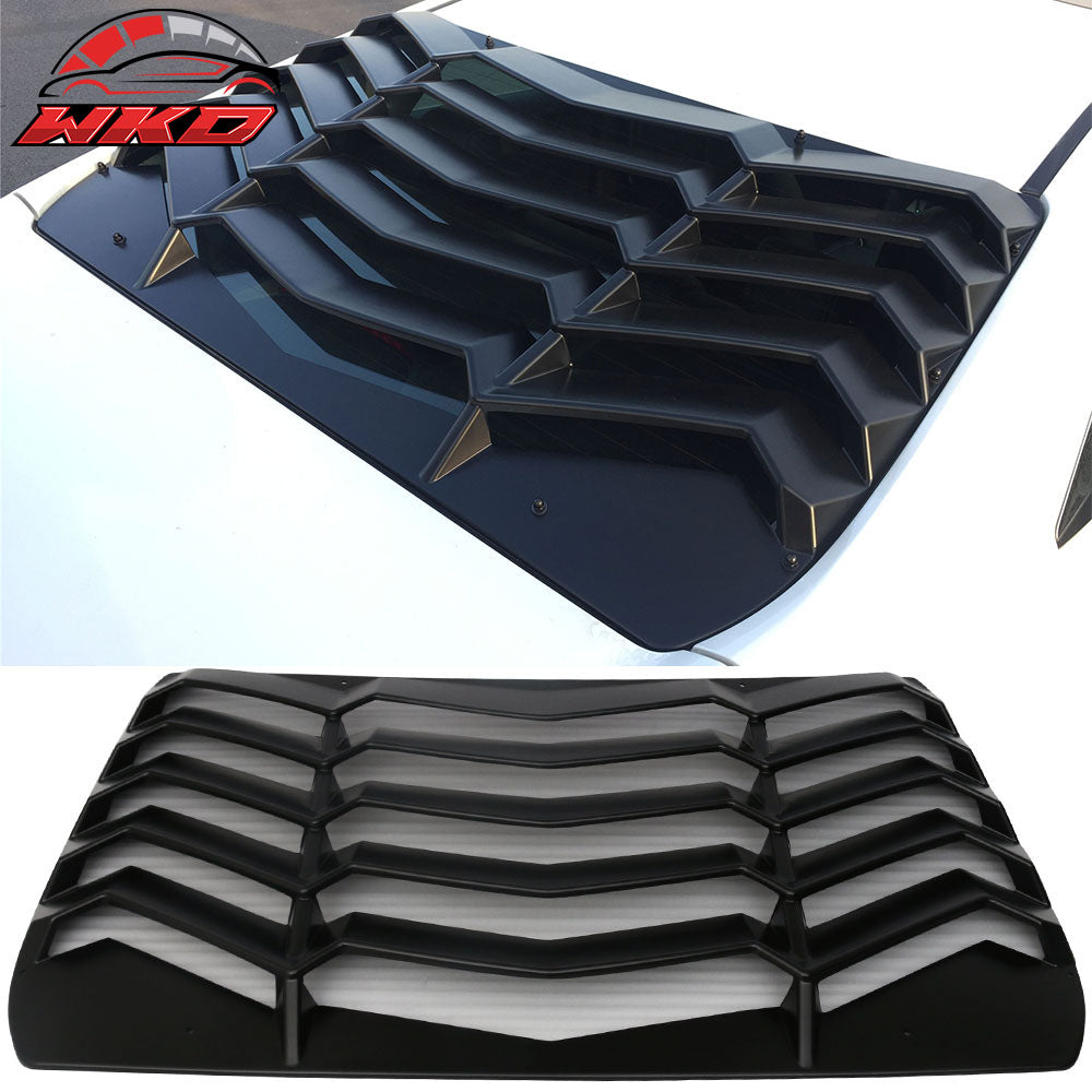 Fits 16-21 Honda Civic Sedan Rear Window Louvers Cover Sun Shade ABS Deflector