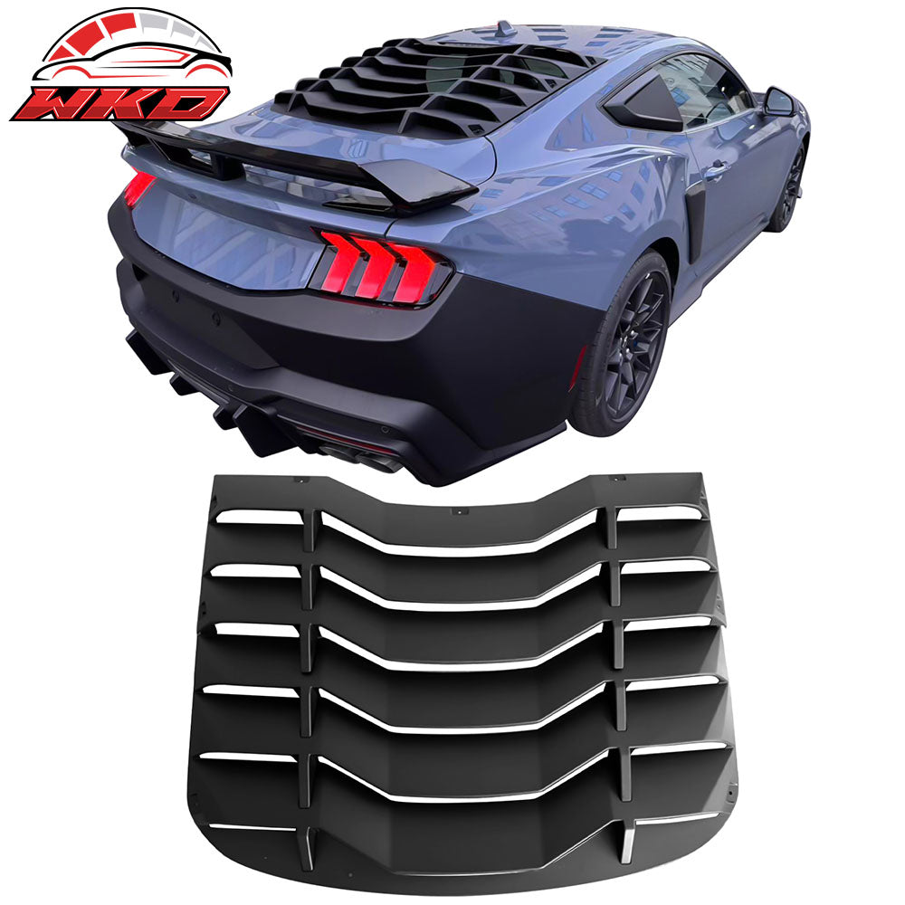 Wholesale 24-26 Mustang Coupe IKON Rear Window Windshield Louver Cover ABS Matte Black
