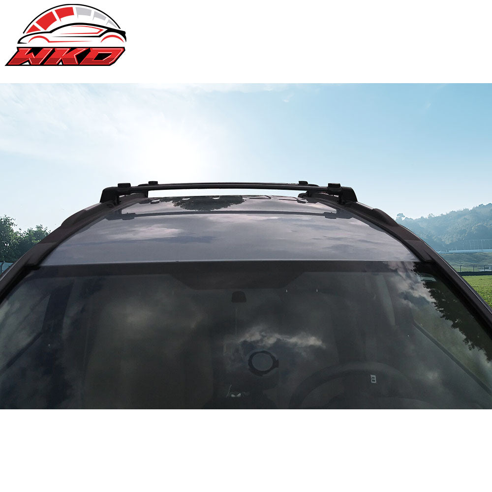 Fits 11-16 Jeep Compass OE Style Roof Rack Cross Bar Black ABS Aluminum