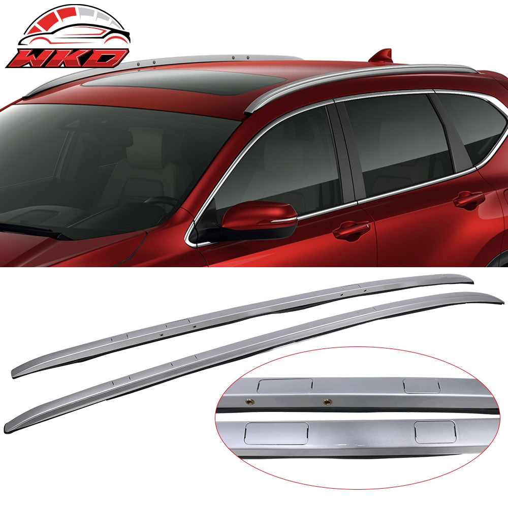 Fits 17-22 Honda CRV OE Factory Style Top Roof Rack Rail Bar Aluminum Silver 2PC
