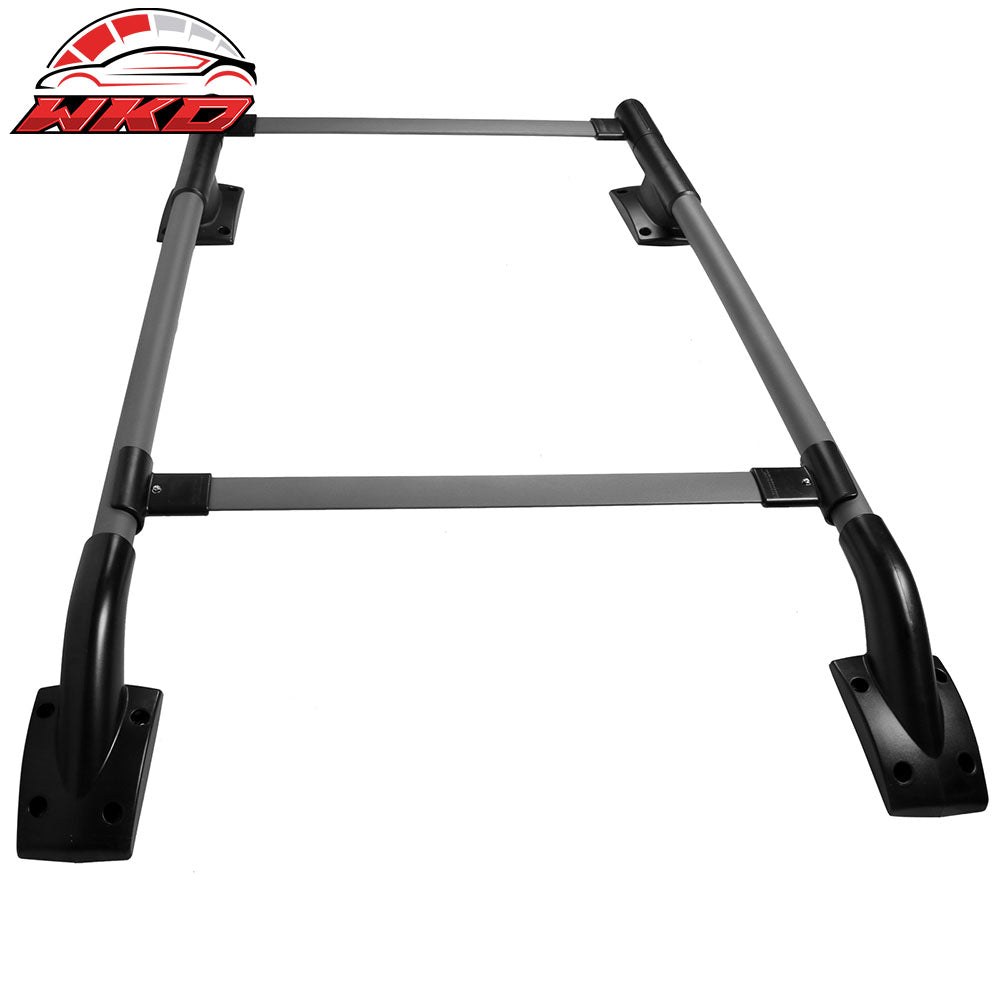 Fits 05-22 Nissan Frontier OE Style Roof Rack Rail Cross Bar Pair Grey + Black