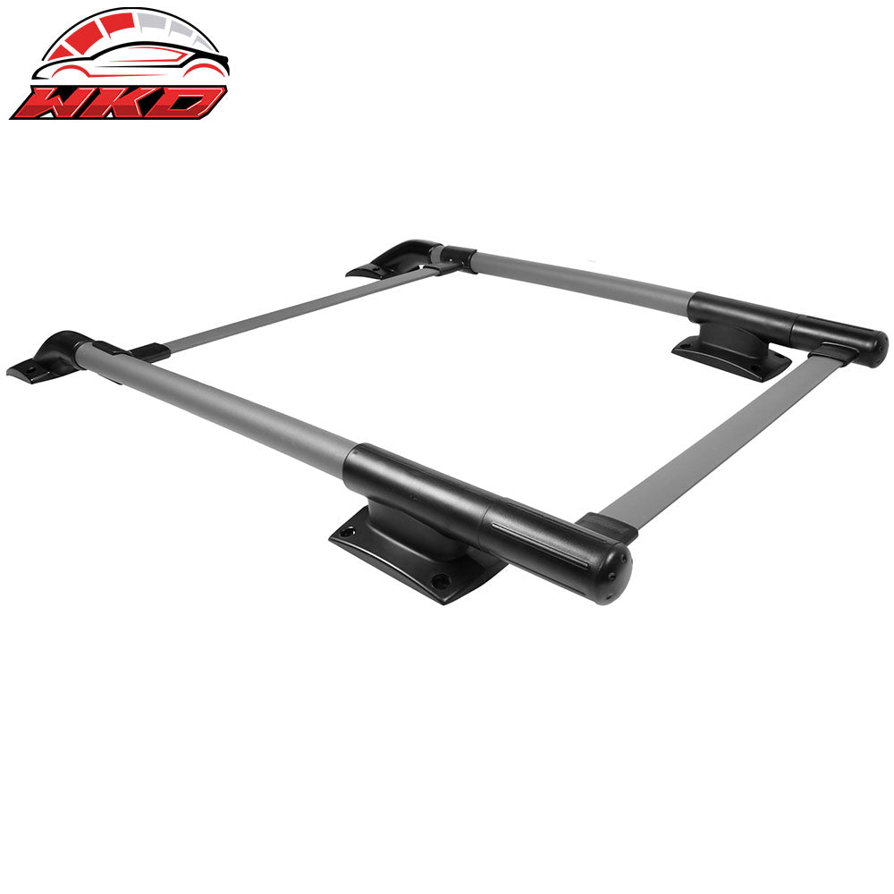 Fits 05-22 Nissan Frontier OE Style Roof Rack Rail Cross Bar Pair Grey + Black