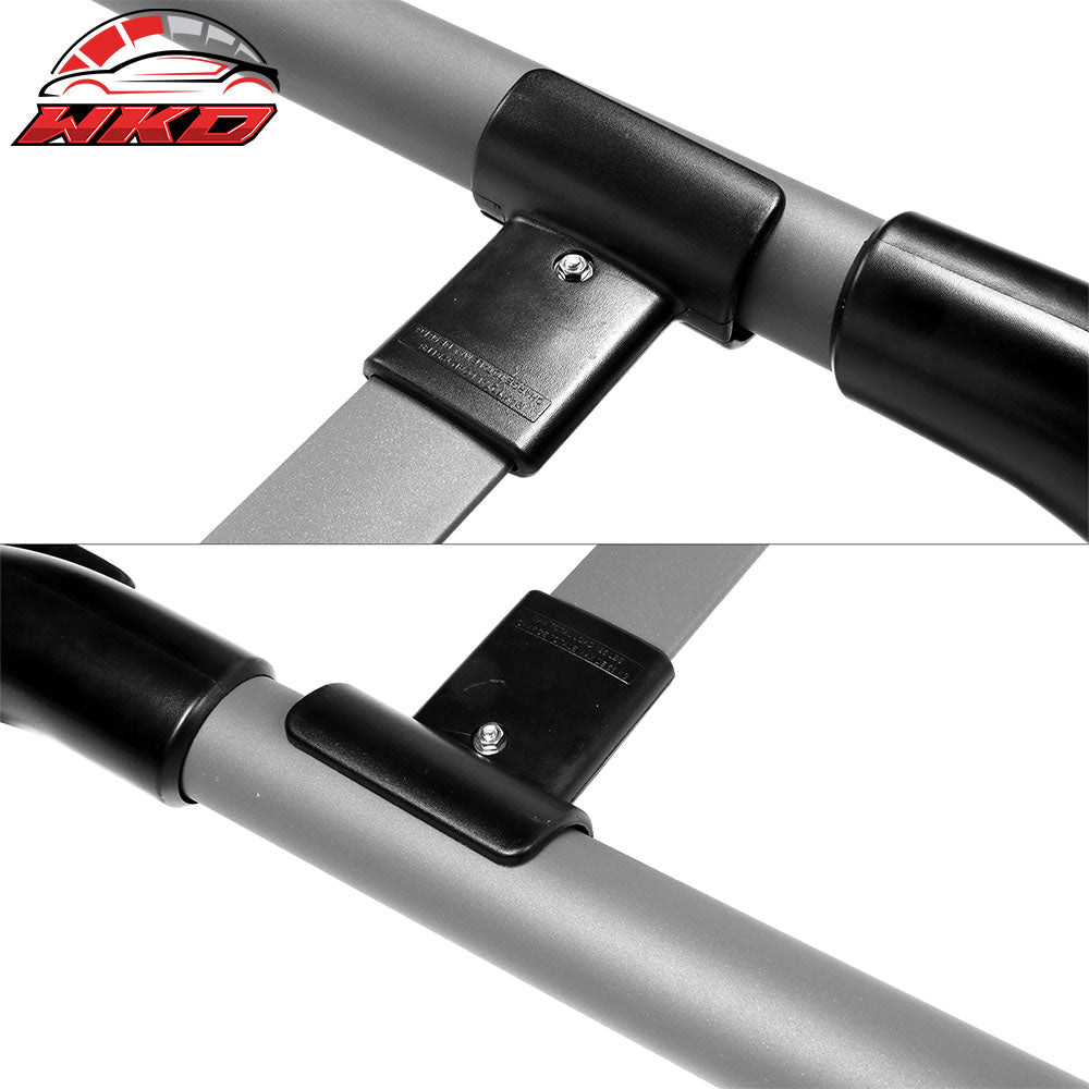 Fits 05-22 Nissan Frontier OE Style Roof Rack Rail Cross Bar Pair Grey + Black