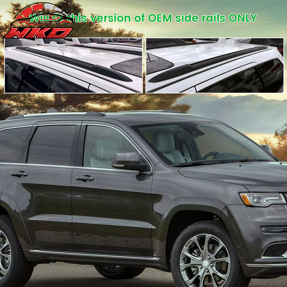 Fits 14-23 Jeep Cherokee 4DR Aluminum Roof Rack Rail Luggage Carrier Cross Bars