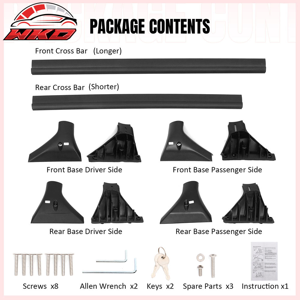 Fits 21-25 Nissan?Rogue Aluminum Roof Rack Luggage Carrier Cross Bars w/ Lock
