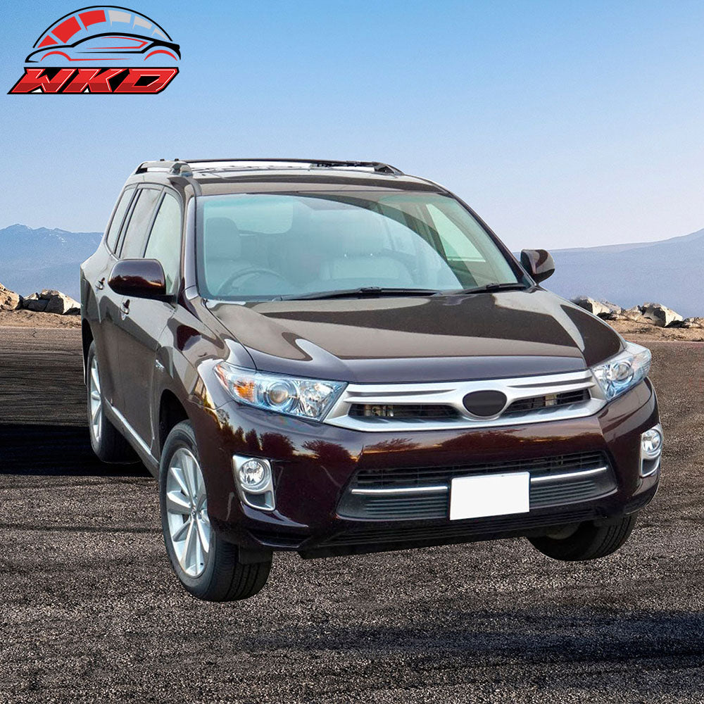 Fits 08-13 Toyota Highlander OE Style Roof Rack Black Aluminum Cross Bar 2PC