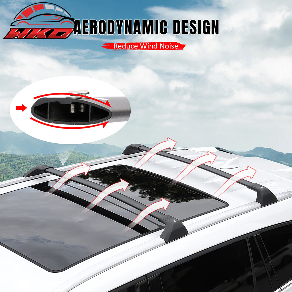 Fits 20-25 Toyota Highlander Aluminum Roof Rack Rail Luggage Carrier Cross Bars