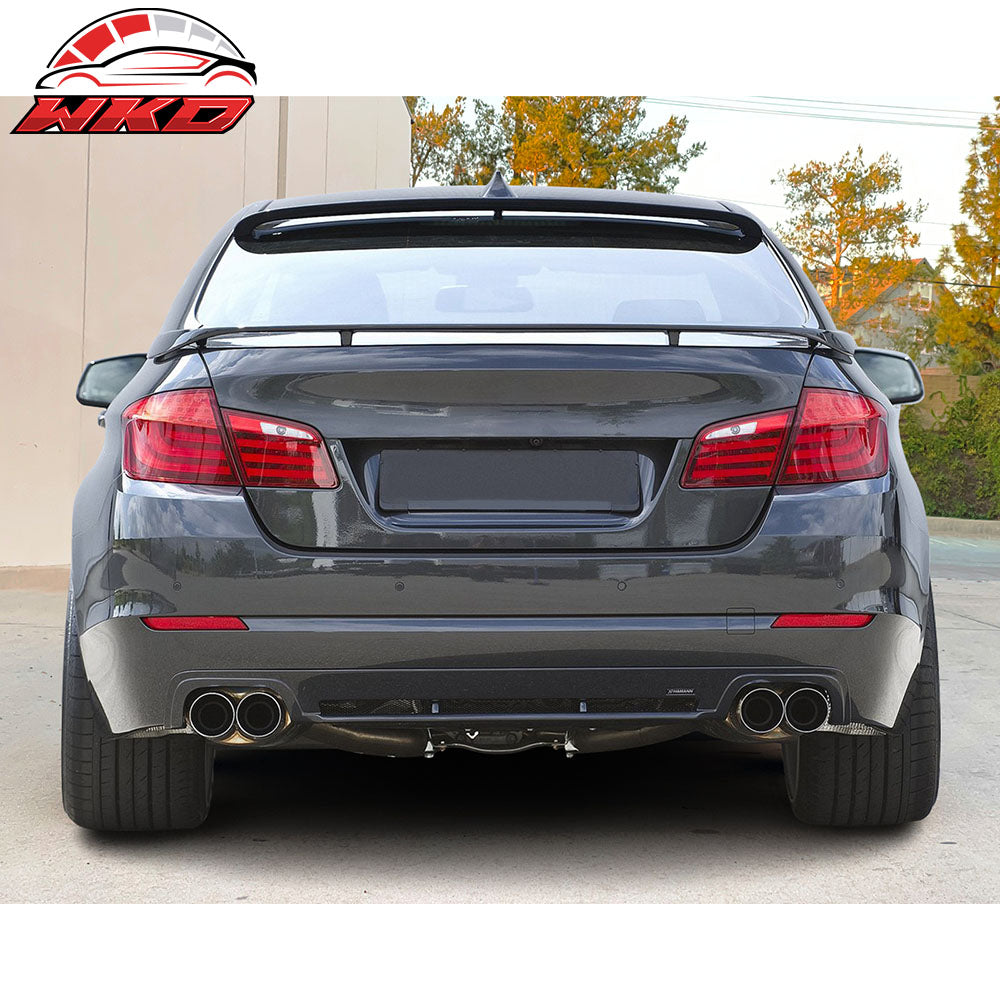Fits 11-16 BMW F10 5 Series Sedan H Style Rear Roof Spoiler Wing Unpainted ABS