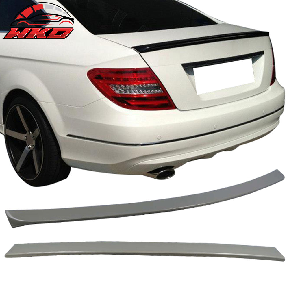 Fits 12-15 Benz C-Class C204 W204 Coupe OE Roof Spoiler + AMG Trunk Spoiler ABS