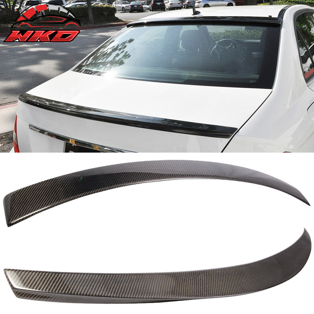 Fits 08-14 C-Class W204 Sedan Carbon Fiber OE Roof Wing & D Type Trunk Spoiler