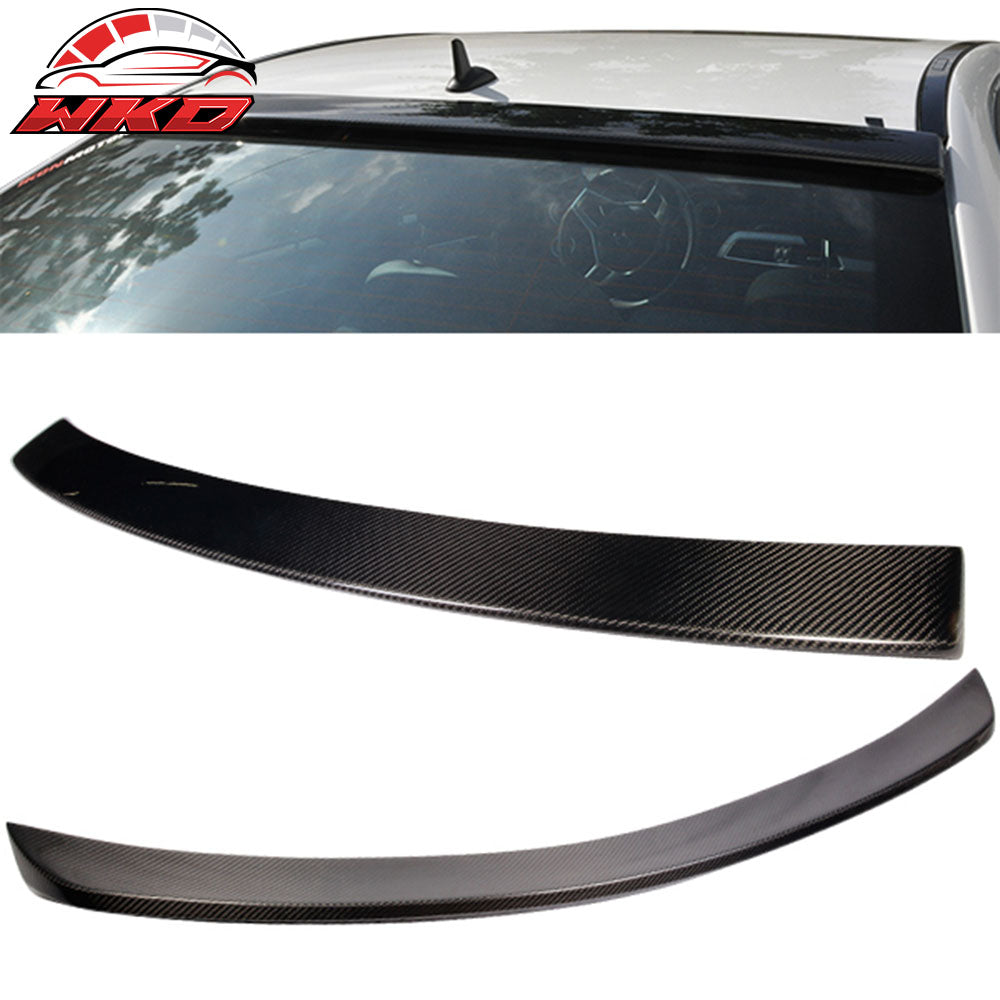 Fits 08-14 C-Class W204 Sedan Carbon Fiber OE Roof Wing & V Type Trunk Spoiler