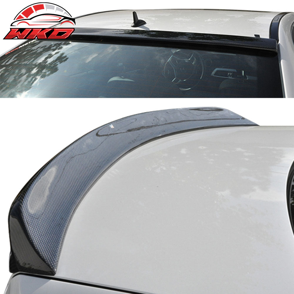 Fits 08-14 C-Class W204 Sedan Carbon Fiber OE Roof Wing & V Type Trunk Spoiler