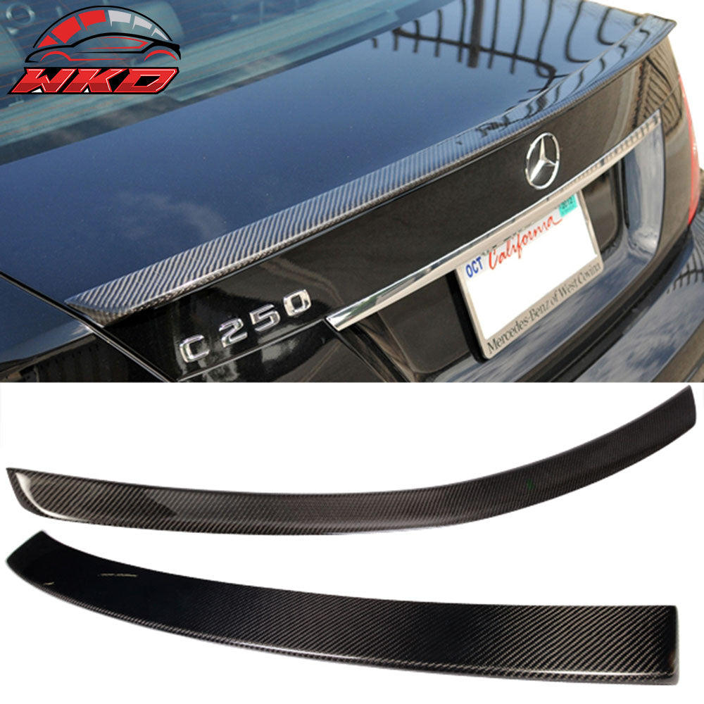 Fits 08-14 Benz C-Class W204 Sedan OE Roof + AMG Trunk Spoiler Carbon Fiber CF