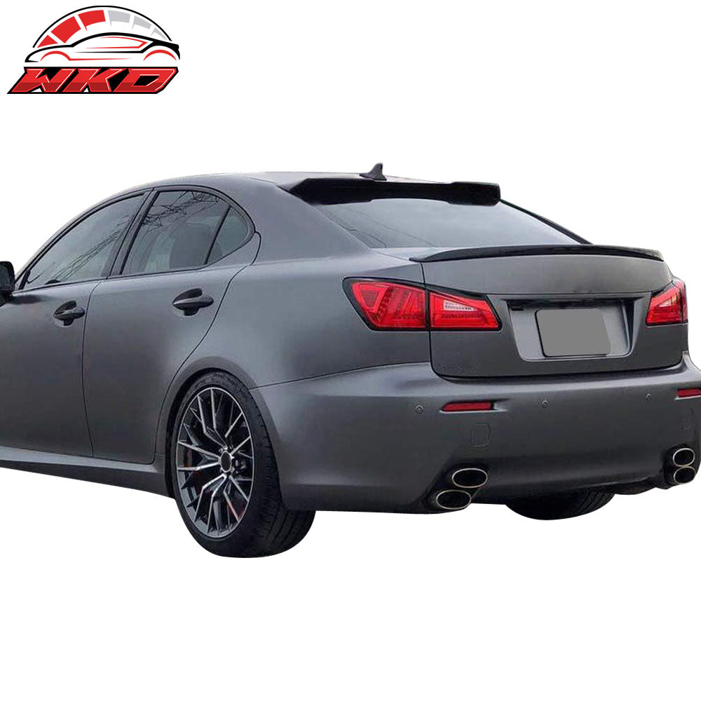 Fits 06-13 Lexus IS250 IS350 IS F Sedan V Style Roof Spoiler Matte Carbon Fiber