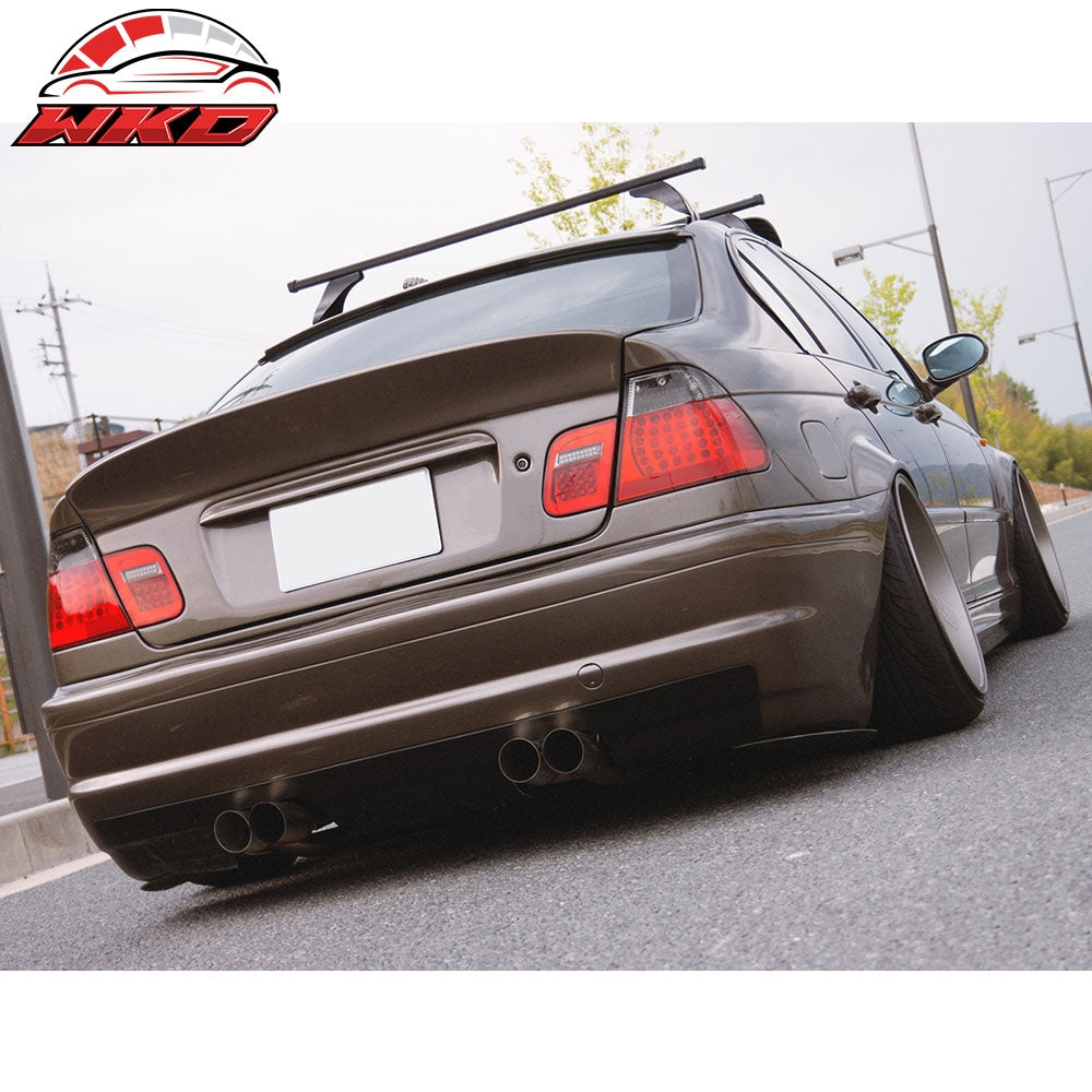 Fits 99-05 BMW E46 3-Series 4-Door AC Style Matte Black Rear Roof Spoiler ABS