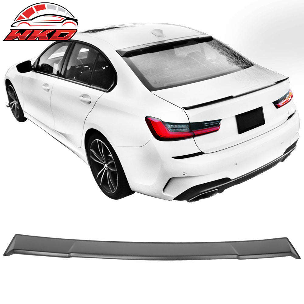 Fits 19-26 BMW 3 Series G20 Ikon Style Roof Spoiler Wing Lip Matte Black PP