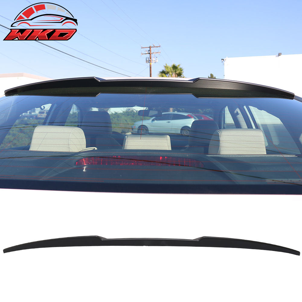 Fits 16-21 Civic 10th Sedan IKON Roof Spoiler + OE Window Visors W/Chrome Trim