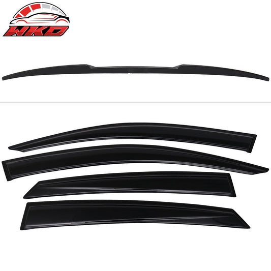 2016-21 Civic X 10th Gen Sedan IKON Roof Spoiler OE Style Window Visor ABS | Wholesale