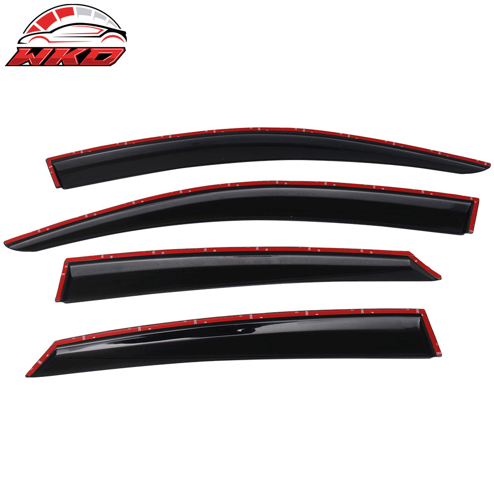 Fits 16-21 Civic X 10th Gen Sedan IKON Roof Spoiler OE Style Window Visor ABS