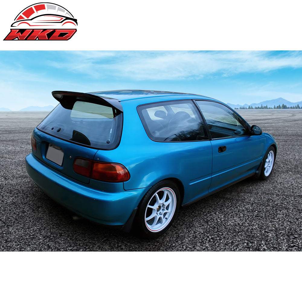 Fits 92-95 Honda Civic Duckbill Painted Matte Black Roof Spoiler Wing