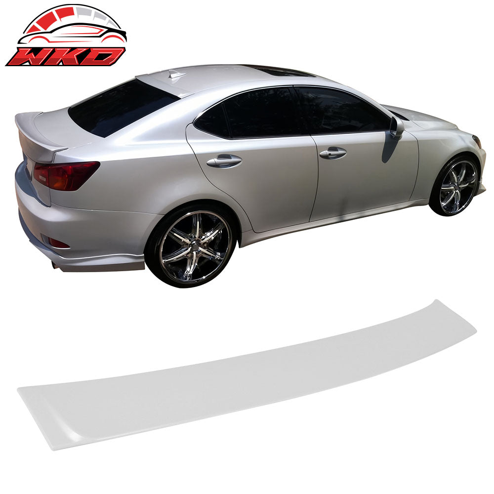 Fits 06-13 Lexus IS250 IS350 2nd Sedan OE Style Rear Roof Spoiler Unpainted Gray